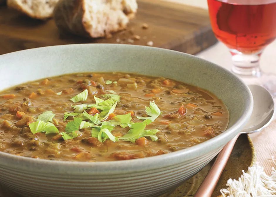 Soup Made With French Lentils And Carrots