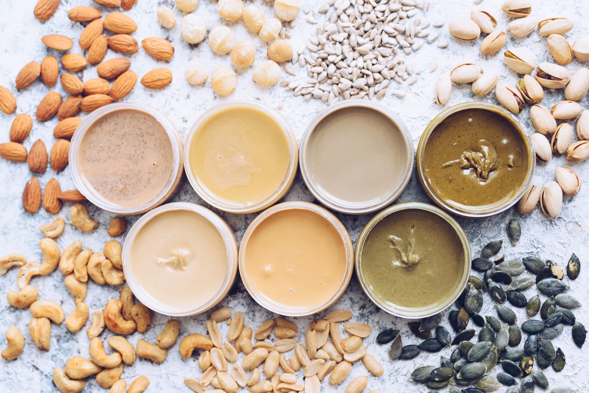 Seeds, seed kinds of butter, and nut products