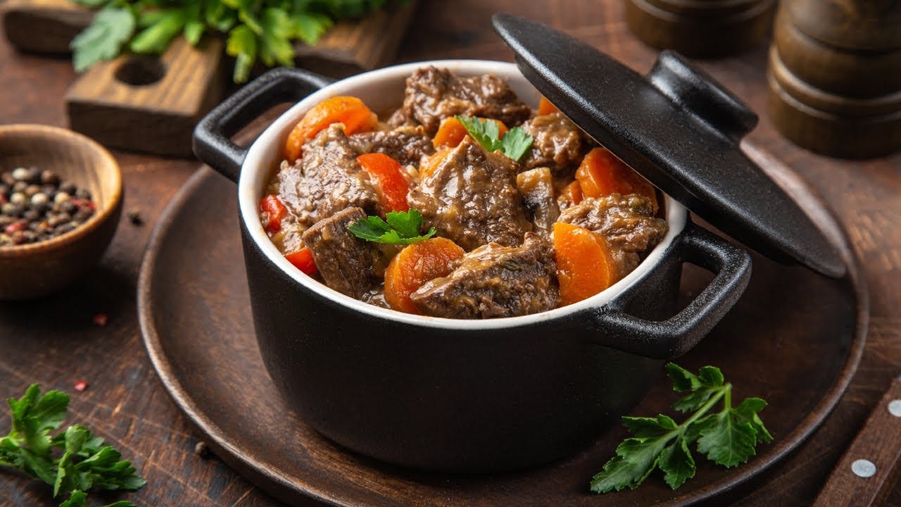 Beef Stew Prepared in a Slow Cooker