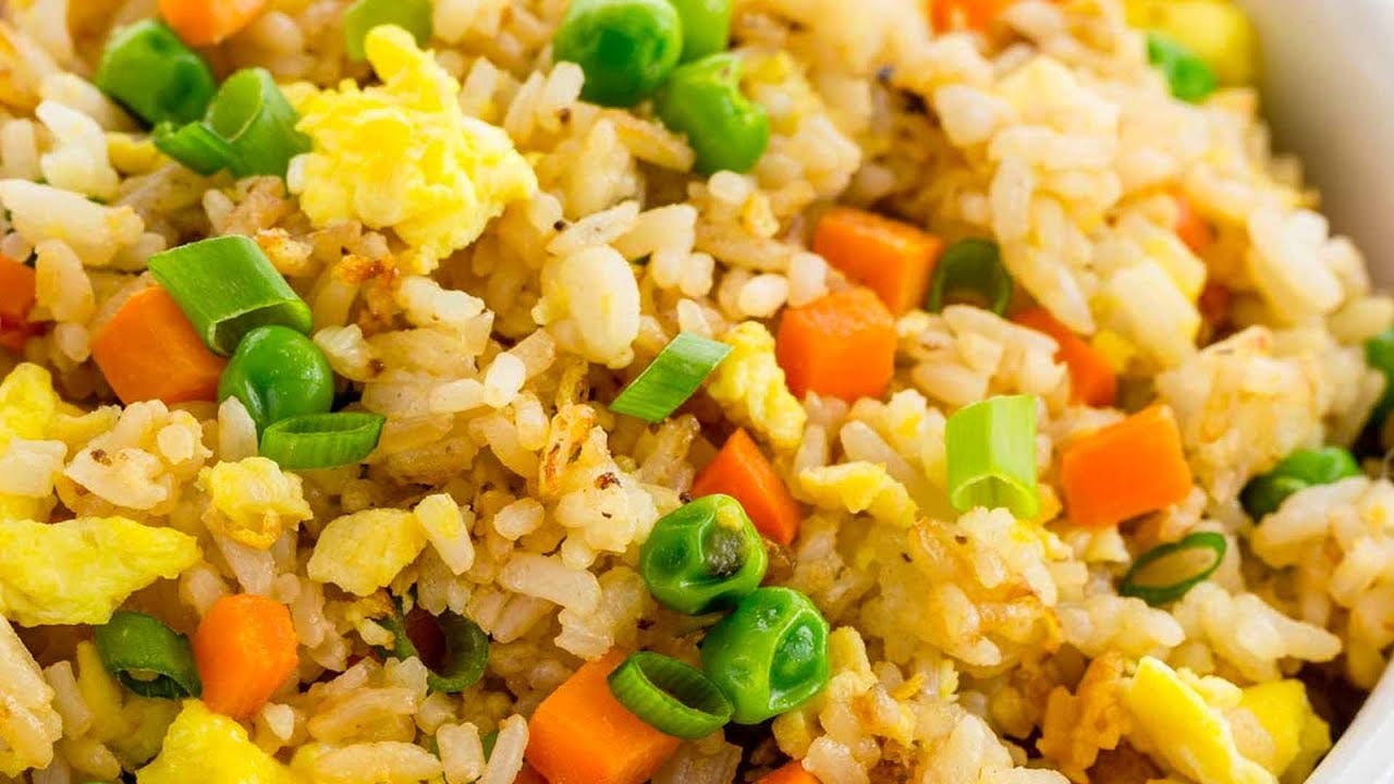 Instructions for vegetable fried rice
