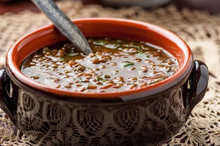 Lentil Soup Made In The Style Of Greece