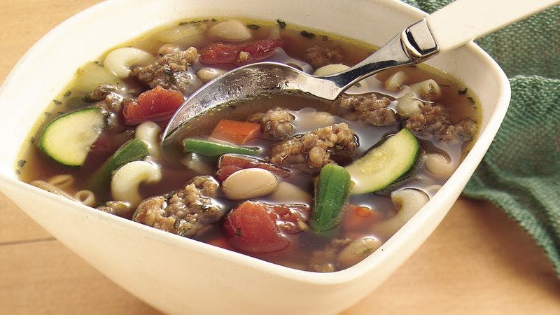 Minestrone With Italian Sausage And Peas