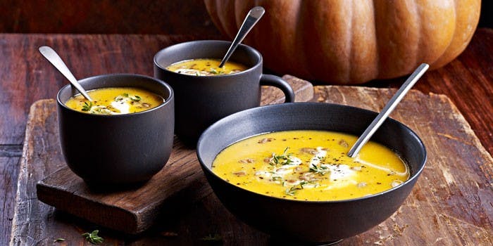 Soup Made Of Lentils And Pumpkin, Vegan