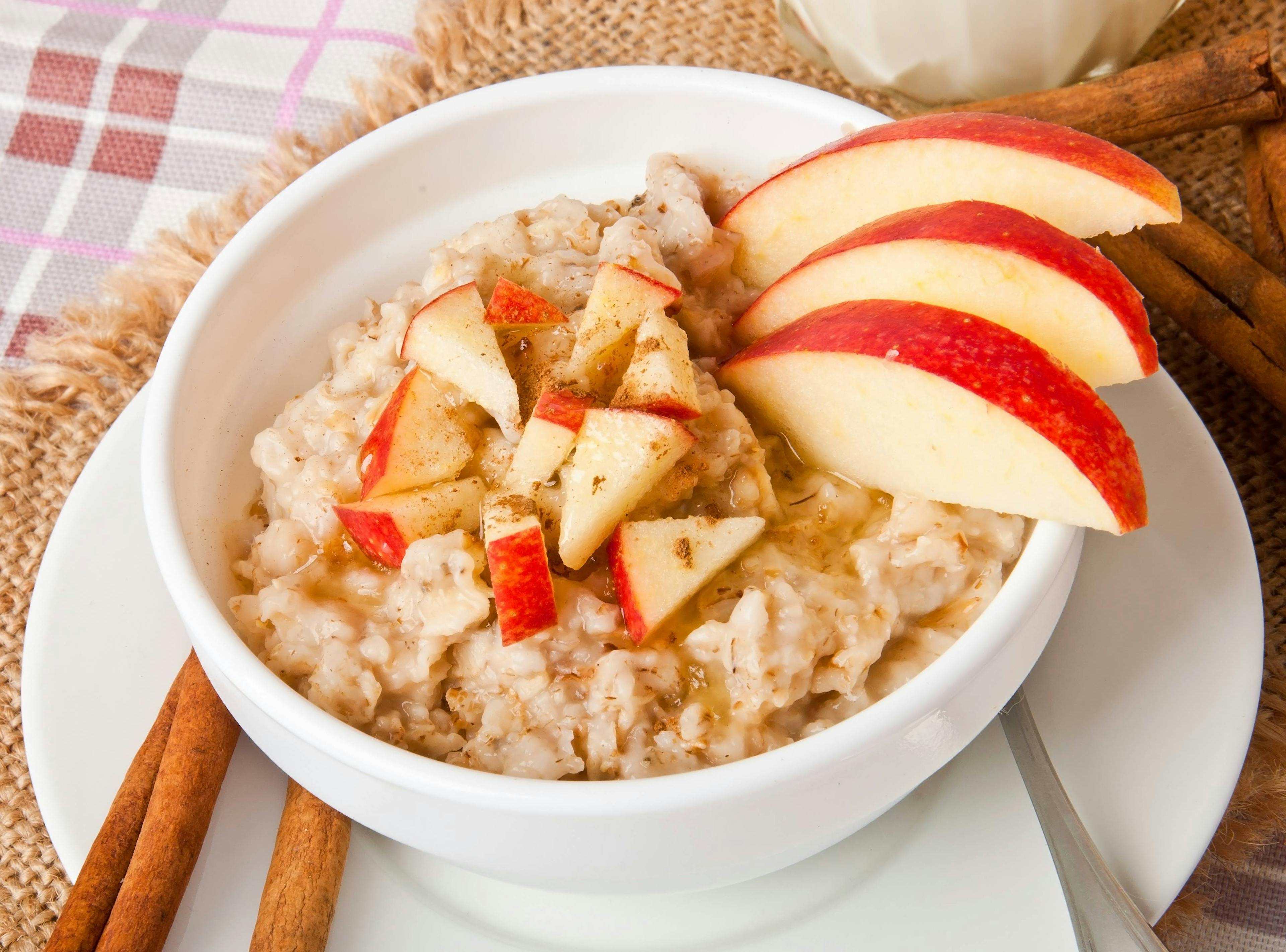  little protein from your milk and oatmeal and apples