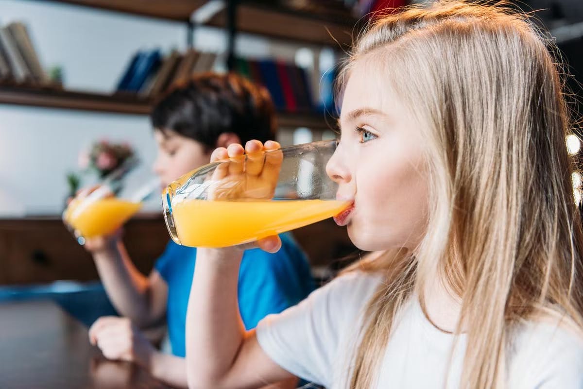 the effects of orange juice on children are likely 
