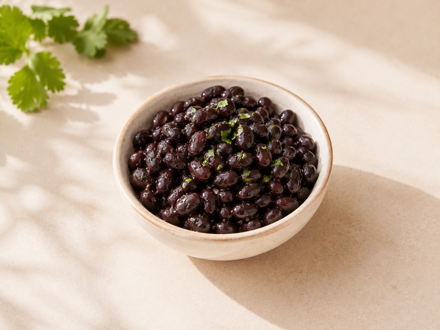 Black beans styled for a healthy weight-loss ingredient guide.