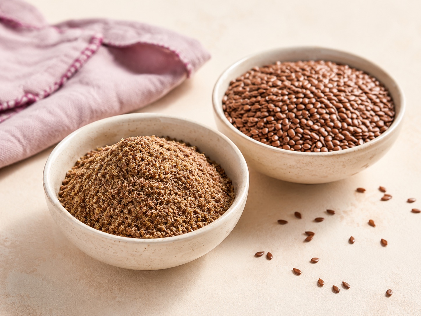 Flaxseed styled for a healthy weight-loss ingredient guide.