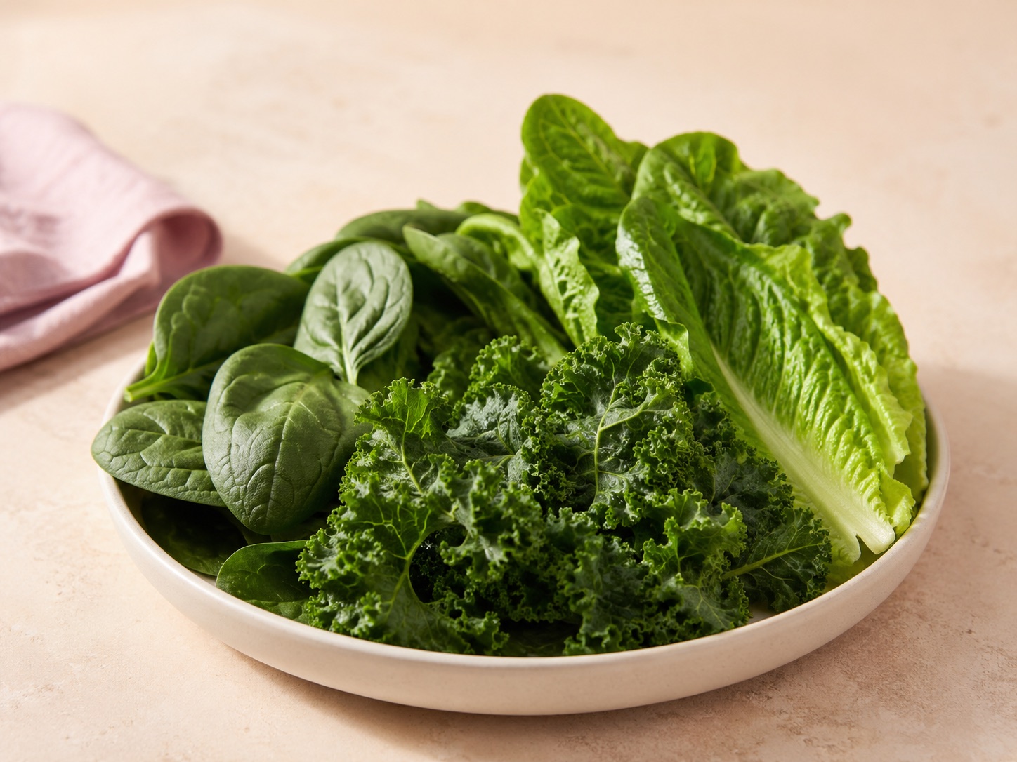 Leafy greens styled for a healthy weight-loss ingredient guide.