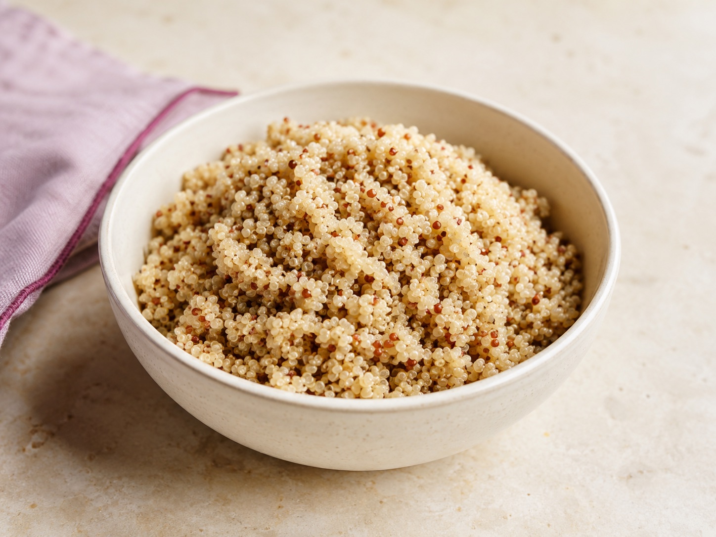 Quinoa styled for a healthy weight-loss ingredient guide.