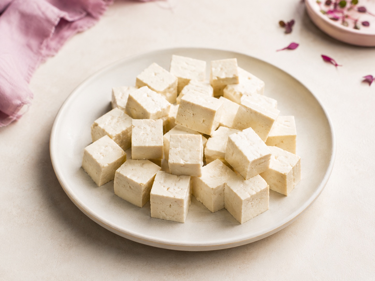 Tofu styled for a healthy weight-loss ingredient guide.